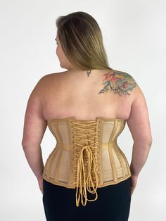 Our classic overbust corset made in our bestselling MESH fabric! Available in black and beige cotton mesh. This corset is ideal for pin-ups, brides, cosplay, and even for daily fashion wear! This longline corset has spiral steel boning throughout the body of the corset to maintain shape and increase durability. This design comes with an exaggerated sweetheart neckline, a low lying back and sweeping gentle curve at the bottom hem that fits over the hip. Ideal for cup sizes B-D. The mesh is more f Orchard Corset, Mesh Corset, Waist Trainer Corset, Overbust Corset, Pin Ups, Cup Sizes, Black And Beige, Waist Training, Long Torso