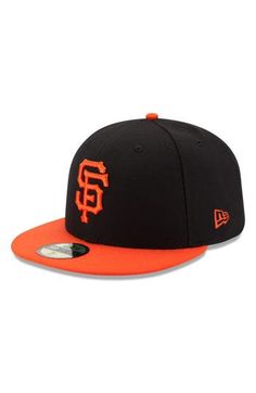 Let everyone know which baseball squad is your favorite with this San Francisco Giants Authentic Collection On-Field 59FIFTY fitted hat from New Era! Material:  100% Polyester High Crown Structured fit Flat bill Fitted SOLARERA  technology provides UV protection COOLERA  technology wicks away sweat Raised embroidery Contrasting underbill Six panels with eyelets Surface washable Officially licensed Imported Brand: New Era Orange Baseball Cap For Sports Events, Orange Flat Bill Baseball Cap, Casual Orange Baseball Cap With Flat Bill, Orange Casual Baseball Cap For Sports Events, Orange Sports Visor Baseball Cap, Orange Snapback Hat For Sports, Casual Orange Baseball Cap For Sports Events, Casual Orange Flat Bill Baseball Cap, Orange Curved Brim Baseball Cap For Sports