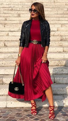 Midi Rock Outfit, Mode Kimono, Dressy Casual Outfits, Rock Outfit, Elegante Casual, Classy Work Outfits, Modest Fashion Outfits