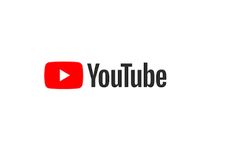 the youtube logo is displayed on a white background