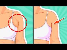 a woman's breast is shown with an arrow pointing to the right and left side