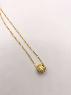 Gold plated chain.  Gold plated sphere charm with silver detailing. Light Weight Chains Gold, Gold Chains Models, Chain Models Gold For Women, Chain Designs Gold Women, Gold Locket Design, Sun Locket, Gold Chain Designs For Women, Chain Designs Gold, Necklace Trends