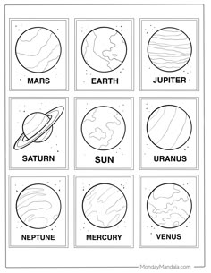 printable solar system worksheet for kids