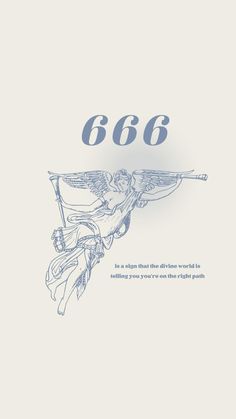 the back cover of 666, with an angel holding a flag in it's hand