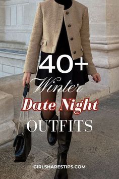 Casual Winter Date Outfit, Winter Party Outfit Night, Winter Date Night Outfit, Dinner Outfit Winter, Movie Date Outfits