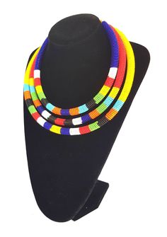 Perfect piece to add to your jewelry set! 100% handcrafted using original fine beads. The longest strand is 20 inches, middle strand 18 inches and the shortest is 16 inches. **Buy multiple items and pay shipping for 1 item only.The rest ships free. **This necklace ships via dhl express. More neckleces here; https://www.etsy.com/shop/TribalTess?ref=seller-platform-mcnav&section_id=21306083 Back to my shop; https://www.etsy.com/shop/TribalTess?ref=seller-platform-mcnav Handmade Yellow Double Strand Jewelry, Handmade Unique Double Strand Beaded Necklaces, Unique Handmade Double Strand Beaded Necklaces, Handmade Double Strand Yellow Necklace, Handmade Yellow Double Strand Necklace, Multicolor Multi-strand Jewelry For Gifts, Multicolor Multi-strand Jewelry Gift, Colorful Double Strand Beaded Necklaces, Unique Double Strand Colorful Beaded Necklaces