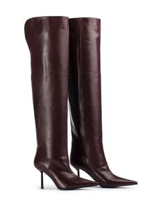 Find LE SILLA Bella 120mm Pointed-toe Leather Boots on Editorialist. bordeaux red leather smooth grain pointed toe slip-on style branded leather insole 120mm stiletto heel leather sole Burgundy Leather Heels With Pointed Toe, Elegant Burgundy Leather Boots, Burgundy Leather Sole Pointed Toe Boots, Burgundy Pointed Toe Boots With Leather Sole, Burgundy Boots With Leather Sole And Pointed Toe, Elegant Burgundy Boots With Leather Lining, Elegant Burgundy Leather Heeled Boots, Elegant Burgundy Boots For Workwear, Elegant Burgundy Boots For Work