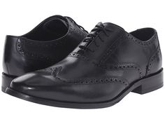 Cole Haan Williams Wingtip - Men's Lace Up Wing Tip Shoes : Black : Get your gentleman to wear the leather Cole Haan Williams Wingtip lace-up oxfords. ; Soft leather lining with a cushioned footbed. Stacked heel with a synthetic and leather outsole. Imported. Slip on style with durable construction. Measurements: Weight: 1 lb 2 oz Product measurements were taken using size 11, width D - Medium. Please note that measurements may vary by size. Weight of footwear is based on a single item, not a pa Wing Tip Shoes, Wingtip Oxford, Cole Haan Men, Formal Shoes For Men, Mens Oxfords, Formal Shoes, Stacked Heel, Shoes Black, Cole Haan