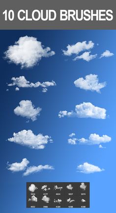 the sky is filled with clouds and there are different types of clouds