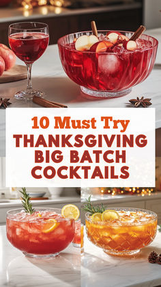 Thanksgiving Big Batch Cocktails Thanksgiving Drinks Alcoholic Punch, Holiday Cocktail Batch, Simple Thanksgiving Drinks Alcohol, Fall Batched Cocktails, Thanksgiving Bulk Cocktails, Thanksgiving Drinks Non Alcoholic For A Crowd, Mixed Drinks For Thanksgiving, Big Batch Fall Cocktail Recipes, Holiday Drink For A Crowd