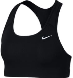 Medium Support Sports Bra, Nike Sports Bra, Racerback Sports Bra, Nike Swoosh, Black & White, Sports Bras, Black Nikes, Dri Fit, Clothing Items