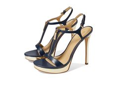 MICHAEL Michael Kors Berkley Stiletto Platform - Women's Shoes : Navy : Showcase your love for timeless fashion trends wearing MICHAEL Michael Kors Berkley Stiletto Platform Heeled Sandals. This open round toe pair features leather upper construction with zippered front closure and buckled ankle strap closure. Synthetic lining and insole. High stiletto heels. Synthetic outsole. Imported. Measurements: Heel Height: 5 in Weight: 10 oz Platform Height: 1 in Product measurements were taken using size 8, width M. Please note that measurements may vary by size. Woman Heels, Goth Shoes, Women Platform Shoes, Platform Sandals Heels, Heeled Sandals, Platform Wedges, Womens Heels, Product Reviews, Made In The Usa