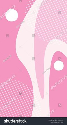 an abstract pink background with white circles and lines in the shape of a woman's head