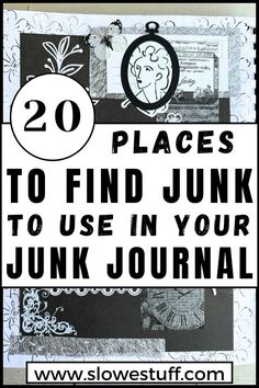 Image of junk journal pages and scrapbook pages with the title scrapbook journal vs junk journal are they the same thing with website www.slowestuff.com listed Junk Journal Themes Ideas, Junk Journal Ideas, Journal Printables Free, Handmade Journals Diy, Altered Book Journal, Types Of Journals, Wreck This Journal