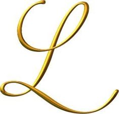 the letter l is made up of gold letters