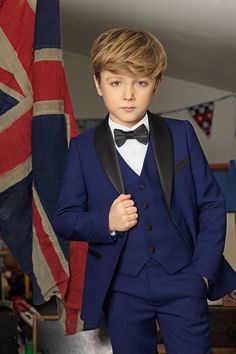 Boys Tuxedo Wedding, Navy Tuxedo, Navy Tuxedos, Blue Tuxedo, Kids Dress Boys