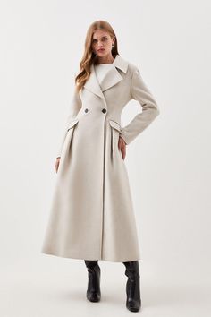 The New By Lydia: A Moment In Paris Collection Covers Every Dress Code For The Party Season, Featuring Unique Investment Pieces That Have A Modern Yet Timeless Feel.Crafted From Sumptuous Italian Wool, This Premium Double-Breasted Coat Ensures Warmth And Style. Notched Lapels Exude Classic Appeal, While Flap Pockets Add Practicality. A Full-Skirted Design Creates A Flattering Silhouette.Italian Woolnotched Lapelsdouble-Breasted Buttonsflap Pocketsfull-Skirted Design Elegant Tailored A-line Outerwear, Elegant A-line Outerwear For Work, Elegant A-line Single Breasted Outerwear, Elegant A-line Outerwear For Party, Elegant A-line Formal Outerwear, Elegant A-line Outerwear With Button Closure, A-line Outerwear For Winter Party, A-line Winter Outerwear For Party, Elegant Structured Party Outerwear