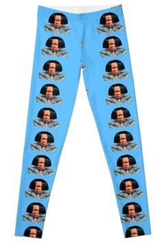 a woman's leggings with an image of herself on it