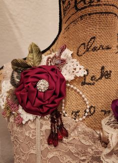 a close up of a mannequin with flowers on it