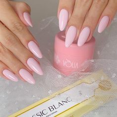 Dope Nail Designs Baby Pink Nails, Casual Nails, Almond Acrylic Nails, Pink Nail, Pink Acrylic Nails, Neutral Nails, Elegant Nails