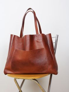 Oversized Tote Cognac Brown Handbag Leather Carry On Soft - Etsy Poland Solid Color Tote Shoulder Bag With Smooth Grain, Smooth Grain Tote Shoulder Bag, Large Capacity Leather Weekender Bag In Cognac, Brown Weekender Bag With Large Capacity, Everyday Brown Weekender Bag With Smooth Grain, Brown Weekender Bag With Large Capacity For Everyday, Brown Large Capacity Weekender Bag, Cognac Weekender Bag With Smooth Grain, Cognac Smooth Grain Weekender Bag