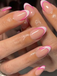 Linktree. Make your link do more. Pink French Tip Nails, Pink Tip Nails, Pink French Tip, Basic Nails, Pink French, Tip Nails, White Nail