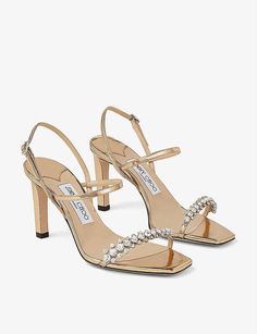 Strappy Pumps, Bridal Wedding Dress, Glitter Sandals, Jimmy Choo Heels, Crystal Shoes, Wedding Sandals, Embellished Sandals, Footwear Design Women, Jimmy Choo Shoes