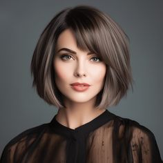 31 Feathered Bob Haircuts That Add Volume & Flow to Your Hair Bangs For Receding Hairline Women, Feathered Lob With Bangs, Layered Bob For Thick Wavy Hair, Feathered Bobs For Fine Hair, Perfect Bob Haircut, Bobby Haircut, Short Hair Cuts For Square Faces, Lob With Feathered Bangs, Feathered Bob With Bangs