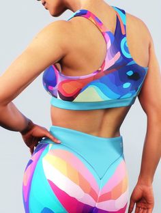 Abstract Art Sports Bra Support Fitness Workout Activewear | Etsy Functional Multicolor Activewear For Gym, Playful Multicolor Activewear For Workout, Breathable Multicolor Sportswear Activewear, Multicolor Athleisure Sports Bra, Multicolor Moisture-wicking Sports Bra For Workout, Colorful Activewear, Art Sport, Gym Sportswear, Cute Workout Outfits