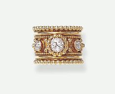 A DIAMOND AND GOLD RING, BY BO Stem Challenge, Wide Band Ring, Gold Rings Jewelry, Buying Diamonds, Pretty Rings, Fine Rings, Belle Epoque, The Band