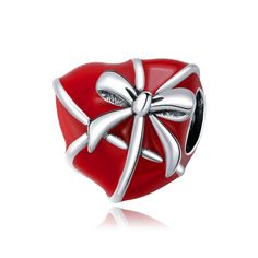 Gift of Love Red Enamel Heart Charm Sterling Silver | Loulu Charms Rap Metal, Pandora Style, Pandora Bracelet Charms, Bracelet Diy, Love Charms, Handmade Oil, Heart Gifts, Pandora Bracelets, Silver Gifts