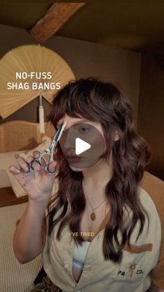 How To Fix Curtain Bangs That Are Too Short, Micro Fringe Shag, Fringe With Glasses Haircuts, How To Style Shaggy Bangs, Diy Fringe Haircut, Shaggy Fringe Haircut, Head Wrap With Bangs, How To Style Shag Haircut Video, Hair Up With Fringe