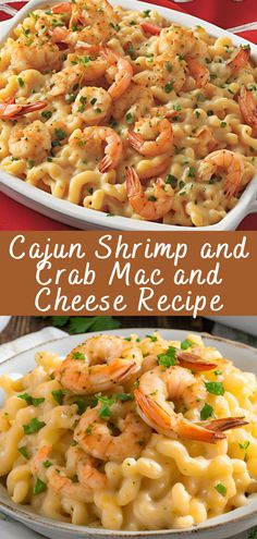 Cajun Shrimp And Crab Mac And Cheese, Mac And Cheese With Shrimp Recipe, Shrimp Mac N Cheese Recipe, Cajun Shrimp Mac And Cheese, Cajun Food Recipes, Cajun Mac And Cheese Recipe, Crab Mac And Cheese Recipe, Shrimp Mac And Cheese Recipe, Cajun Mac And Cheese