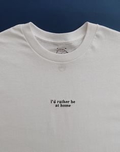 Trending T-shirts, Basic White T-shirt With Embroidered Text, White Basic T-shirt With Embroidered Text, White T Shirt Ideas, Everyday Cotton T-shirt With Embroidered Graphics, Graphic Tee With Embroidered Text For Everyday, Everyday Graphic Tee With Embroidered Text, Basic Everyday T-shirt With Embroidered Text, Embroidered Text Graphic Tee