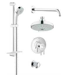 an image of a shower head and handset