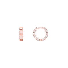 14K Rose Gold 10mm 1/2tcw Diamond Huggie Earrings - Women. A timeless classic in any womans wardrobe our 14 karat huggie earrings exude a high polish quality that will punctuate any outfit. These earrings are perfectly crafted for accentuating facial features and simple enough to go with any style without being distracting. An easy to open clasp makes the perfect closure for quick application and removal. Size: one size.  Gender: female.  Age Group: adult. 14k Gold Hoop Earrings, Small Gold Hoop Earrings, Diamond Huggie Earrings, Small Gold Hoops, Facial Features, Earrings Women, Huggie Earrings, Gold Hoop, Gold Hoop Earrings