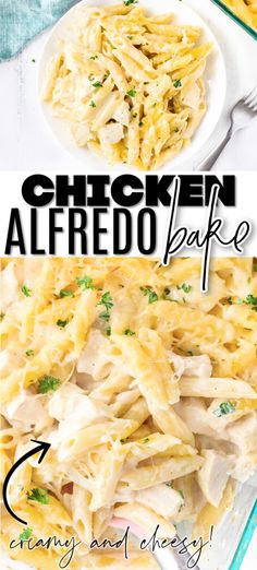 chicken alfredo pasta recipe with creamy and cheesy