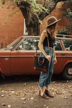 Pictured in our weather resitant waxed canva and chestnut leather. A bag that feels familiar. Designed to be that perfect size, not too big, not too small. More structure and fit. Four interior and four exterior pockets keep things organized. Complete with handles and a cross body strap. Cowboy Hats, Hats