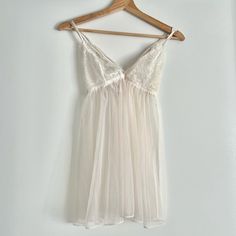 Victoria Secret’s Chiffon Chemise With Lace Accents And Shiny Threads. New With Tag. Sheer V-neck Chemise For Wedding Night, Sheer V-neck Coquette Sleepwear, Sheer Feminine Chemise, Delicate Fitted Summer Sleepwear, Sheer Coquette Sleepwear For Summer, Summer Party V-neck Chemise, Feminine Sheer V-neck Sleepwear, Sheer Lace Chemise For Sleep, Delicate Lace Sleepwear For Spring Party