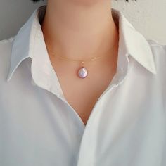 Choker Necklace With a Purple Flat Coin Baroque Pearl Pendant/natural Pink Baroque Pendant Necklace/flat Coin Baroque Pearl Pendant - Etsy Purple Necklace With Pearl Pendant, Purple Pearl Pendant Necklace, Purple Pearl Necklace With Pearl Pendant, Elegant Purple Pearl Pendant Necklace, Pink Baroque Pearl Necklace With Pendant, Pink Pendant Necklace With Pearl, Pink Baroque Pearl Necklaces For Jewelry Making, Purple Flats, Baroque Pearls