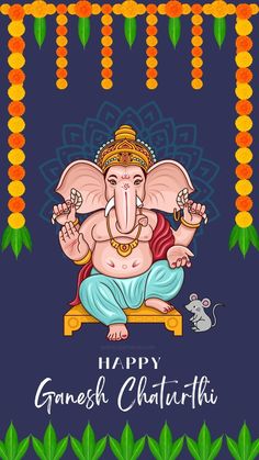 ganesh chatti with an elephant on the occasion of ganesh chautahi