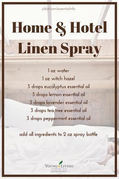 Hotel Linen, Essential Oil Spray, Diy Kosmetik