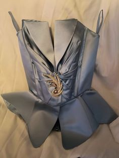 Vintage Thierry Mugler Lt. Blue silk satin Corset Bustier, French size 36 | eBay Mugler Corset, French Corset, Vintage Thierry Mugler, Boned Corsets, Satin Corset, Corset Bustier, Thierry Mugler, Corset Style, Blue Silk