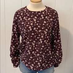 Nwt- Cute Blouson Sleeve Top Black Peasant Top, Lace Peplum Blouse, Blouson Sleeve, Nightwear Women, Leopard Print Blouse, Yellow Shirts, Tie Blouse, Floral Print Tops, Flowy Tops