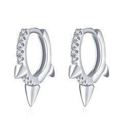 PRICES MAY VARY. ✅️ HYPOALLERGENIC EARRINGS -- These tiny hoop earrings is made of 925 STERLING SILVER, Hypoallergenic for Sensitive Ear, Nickel and Lead Free. ✅️ SMALL HUGGIE HOOP -- Unique Huggie hoop earrings with top quality spike charm. Hoop Inner diameter: 7.5mm. ✅️ MINIMALIST DESIGN -- Designed to subtly hug the lobes for a delicate look. The Clasp is Flexible, Earrings are Lightweight and Super Easy to Wear and Take off. ✅️ GIFT GIVING –The perfect everyday earrings, worn alone or with o Cheap Pierced Teardrop Huggie Earrings, Tiny Hoop Earrings, Hypoallergenic Earrings, Huggie Hoop Earrings, Girls Earrings, Everyday Earrings, Huggies Earrings, Jewelry Earrings Hoops, Metal Stamping