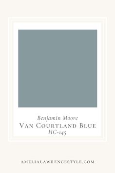 an image of a blue color with the words, beryln moore van courtland blue