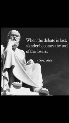 a statue with a quote on it that says, when the debate is lost, sandler becomes the tool of the looters