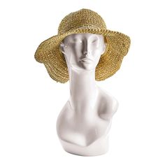 Crocheted Straw Hat with Bow - Packable Sun Hat | Signals Packable Sun Hat, Hat With Bow, Packable Hat, Hide Wires, Scarf Headband, Adam And Eve, Unique Items, Christmas Wishlist, Sun Hat