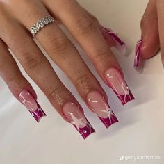 Cute Long Nail Designs, Designs For Short Nails, Bling Acrylic Nails, Short Acrylic Nails Designs, Pink Acrylic Nails