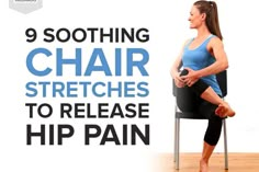 Chair Stretches, Lower Back Pain Stretches, Back Pain Stretches, Hip Flexor Exercises, Bursitis Hip, Hip Pain Relief, Back Stretches For Pain, Arm Exercises